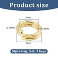 thumbnail image 2 of HLONK 1Box 900 Pcs Silver Iron Split Rings Double Loop Jump Ring 4mm 5mm 6mm 7mm 8mm 10mm Chainmail Link for Jewelry Making, 2 of 6