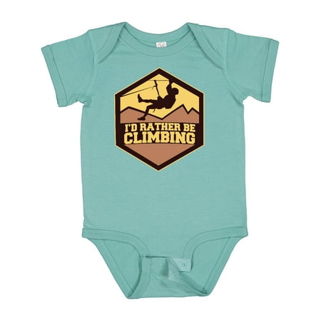 

Inktastic I d Rather Be Climbing Gift Baby Boy or Baby Girl Bodysuit
