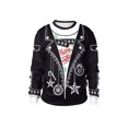 thumbnail image 1 of Faithtur Sweat-Shirt de Noël Unisexe Laid Hommes Femmes Impression Originale Reindeer Bell Col Rond, 1 of 2