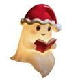 thumbnail image 2 of Antqov Christmas Ghost Reading Book Lamp 6.69" Cute Plastic Light Up Ghost Night Light Warmer Lighted Figurine Lamps Ghost Decor for Party Bedroom Home Decorations Gifts, 2 of 3