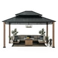 thumbnail image 4 of Sunjoy Roberts 13 ft. x 15 ft. 2-tier Hardtop Gazebo, 4 of 12