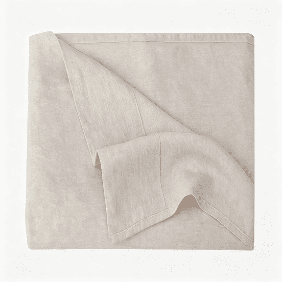AUQ 100% Organic Linen Flat Sheet 1 Piece-Stone Washed French Flax Twin Size Bedding,Soft Flat Top Sheet Breathable Twin Flat Sheets Only (66"X96",Flaxen)