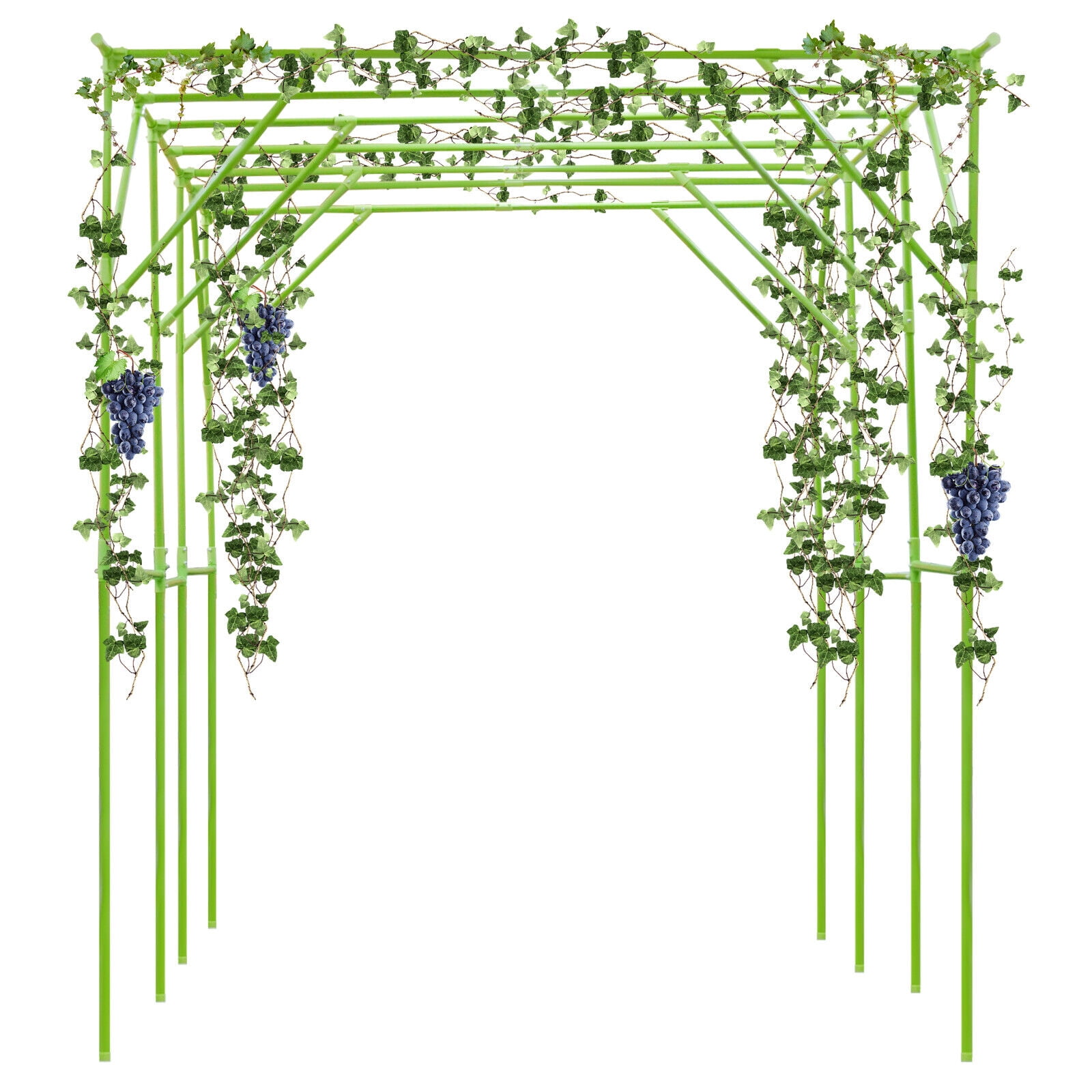 10ft Tall Green Garden Trellis - Heavy Duty Steel PE-Coated Plant Support for Climbing Vegetables, Fruits & Flowers (Tomatoes/Cucumbers/Grapes)