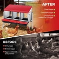 thumbnail image 3 of QinaQin Automatic Rolling Nesting Box, 3 Compartment Galvanized Chicken Nest Box with Removable Trays for Clean Eggs, 3 of 8