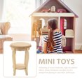 thumbnail image 2 of Doll House Miniature Stool Doll House Mini Stool Miniature Wooden Stool Model, 2 of 9