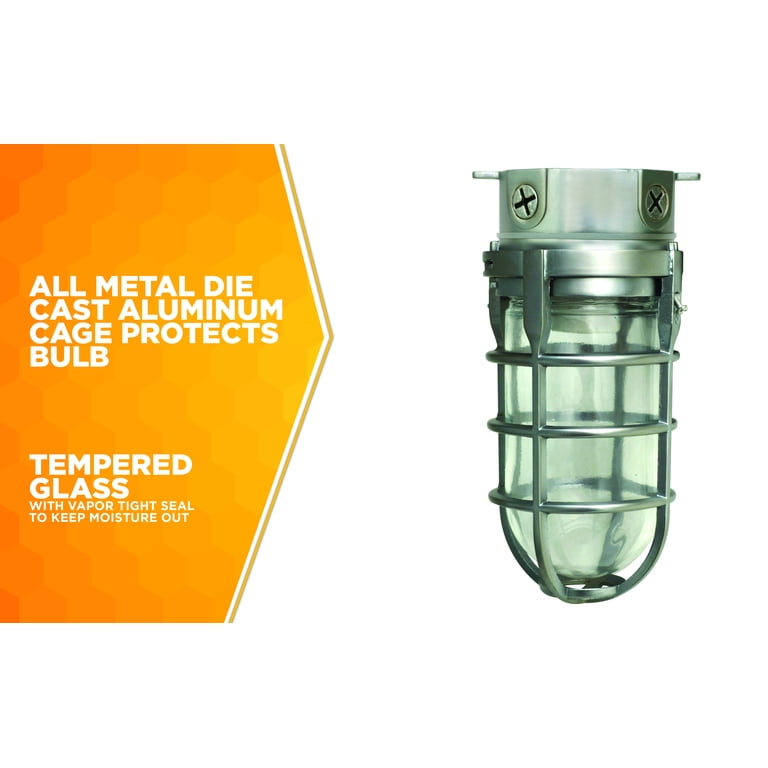 Designers Edge L1706 Silver 150W Ceiling Mount Industrial Light