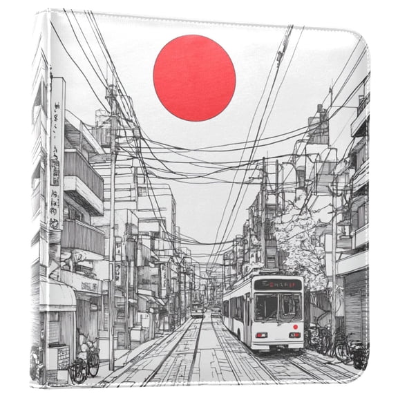 FORMRS 3 Ring Photo Album 4"x6" Self Adhesive Large Capacity PU Leather Cover, White Streets