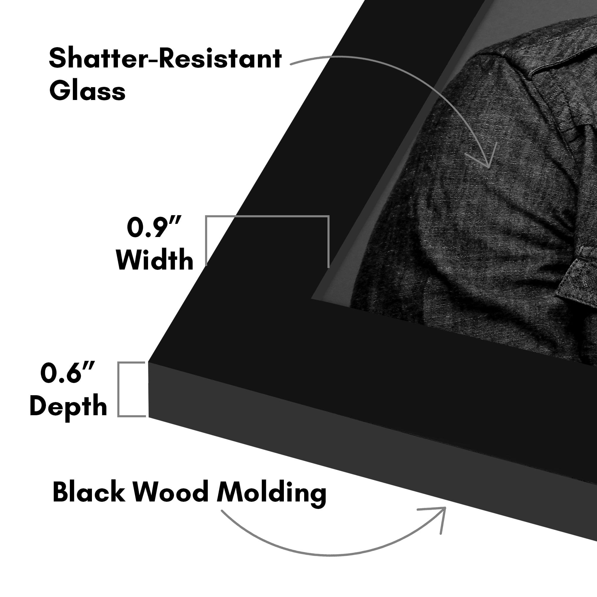 Americanflat 13x19 Picture Frame with Shatter-Resistant Glass 2 Pack Signature Collection Gallery - Black