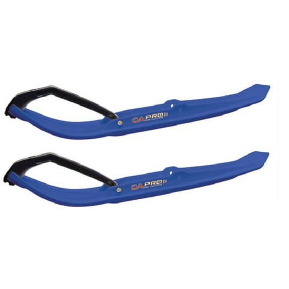 Pair of Blue C&A Pro MTX 8" Snowmobile Mountain/Trail Skis W/Black C&A Loops