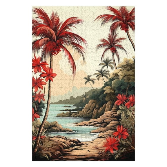 Puzzles for Adults 300 Pieces - Dinosaur Prehistoric Paradise Funny Puzzle Unique Difficult and Challenge Large Puzzle Game Toys Gift