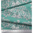 thumbnail image 3 of Soimoi Rayon Fabric Leaves & Floral Block Print Sewing Fabric Yard 42 Inch Wide, 3 of 3