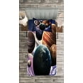 thumbnail image 3 of Ambesonne Nebula Quilted Bedspread Set 2 Pcs, Milky Way Planets Space, Twin Size, Multicolor, 3 of 3
