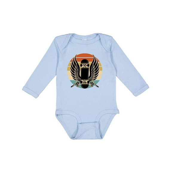 Inktastic Skateboard Retro Skateboarding Boys or Girls Long Sleeve Baby Bodysuit