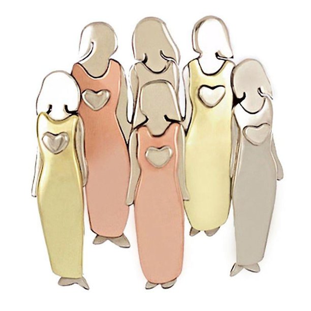 6 Broches de hermanas para mejores amigos, 2/3/4/5/6, alfileres para mujer, bonitos regalos de joyería