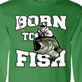 thumbnail image 4 of Inktastic Born to Fish Long Sleeve T-Shirt, 4 of 5