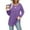 Purple, variant on Women Striped Oversized Sweatshirt Color Block Crew Neck Long Sleeve Shirt Casual Pullover Top Fall Y2K Clothes Black L