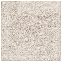 SAFAVIEH Ebony Weston Floral Area Rug, Brown/Ivory, 6' x 6' Square