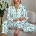 thumbnail image 4 of Salouo Utensiles Pattern Women's Pajamas Set Long Sleeve Button Down Sleepwear Soft Pj Lounge Sets for women 2 Piece Pjs Set with Long Pants -Large, 4 of 8
