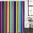 thumbnail image 2 of Mexican Style Bathroom Shower Curtains with 12 Hooks Polyester Waterproof Shower Curtain for Stalls and Bathtubs Colorful Mexico Stripes Blue Yellow Decorative Bathroom Privacy Curtain 36x78 Inches, 2 of 9