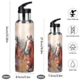 thumbnail image 2 of Horses Painting Sports Water Bottle with Straw Lid Insulated Stainless Steel Leak Proof BPA Free Thermal Mug with Handle for Gym Yoga Cycling Camping, 2 of 8