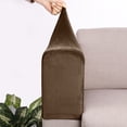 thumbnail image 2 of Sofa Armrest Covers, Stretch Armchair Covers for The Arms Anti-Slip Chair Arm Covers Protectors Removable for Sofa Chair Recliner Couch Loveseat, Khaki (Only 1 Piece), 2 of 3