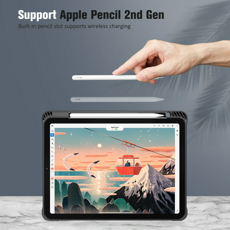FINTIE Coque pour iPad Pro 11 Pouces 2022/2021 (4ème/3ème Génération) -  [Rangement de Stylet] Etui Transparent Mat Housse Léger, Cover Aussi pour  iPad