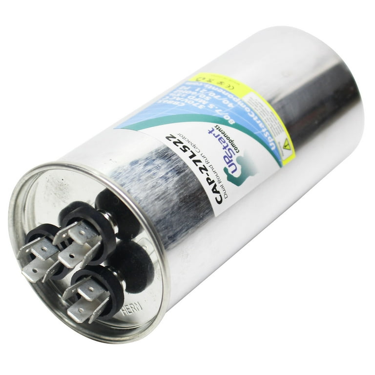 Replacement 80/7.5 MFD 370 Volt Round Dual Run Capacitor