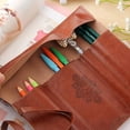 thumbnail image 4 of Estuche para lápices de cuero sintético con vendaje Retro, estuche para lápices, estuche para maquillaje, estuche enrollable de estilo Vintage, estuche para lápices, 4 of 11