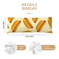 thumbnail image 3 of Body Pillow Cover Cartoon Hot Dog Print Body Pillow Cases With Zipper Soft Breathable Smooth Skin Friendly Long Pillow Case 20 X 5 Inches 1 Pcs, 3 of 3