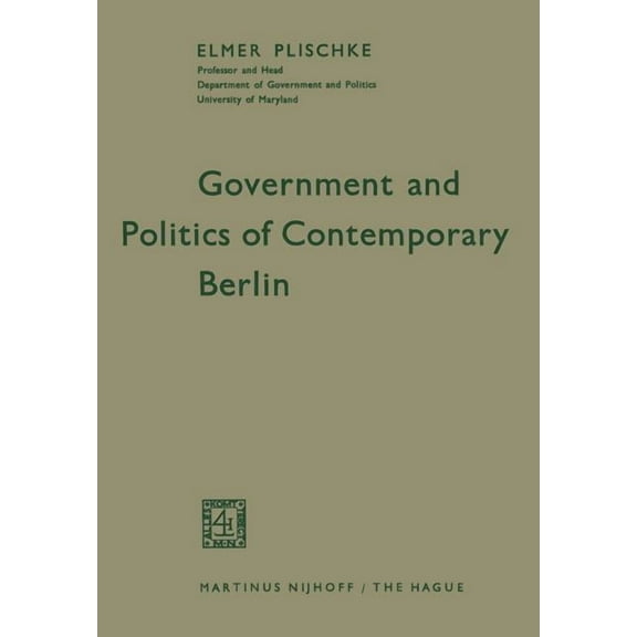 Government and Politics of Contemporary Berlin, (Paperback)