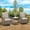 Gray rattan + apricot cushion, variant on Towallmark 3 Pieces Outdoor Swivel Rocker Chair Set of 2 with Glass Top Table, Outdoor Swivel Glider Rocker, Wicker Swivel Chair Set for Patio Porch Pool