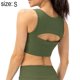 thumbnail image 2 of Sujetador Deportivo Push Up Para Mujer Tops Cortos Huecos Atractivos Con Copas Extraíbles Entrenamiento Fitness Yoga Bra - Verde, 2 of 7