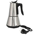 thumbnail image 1 of Electric Stove Espresso Maker Moka Pot 6 Cups Percolator Coffee Pot Electric Stainless Steel Classi, 1 of 5