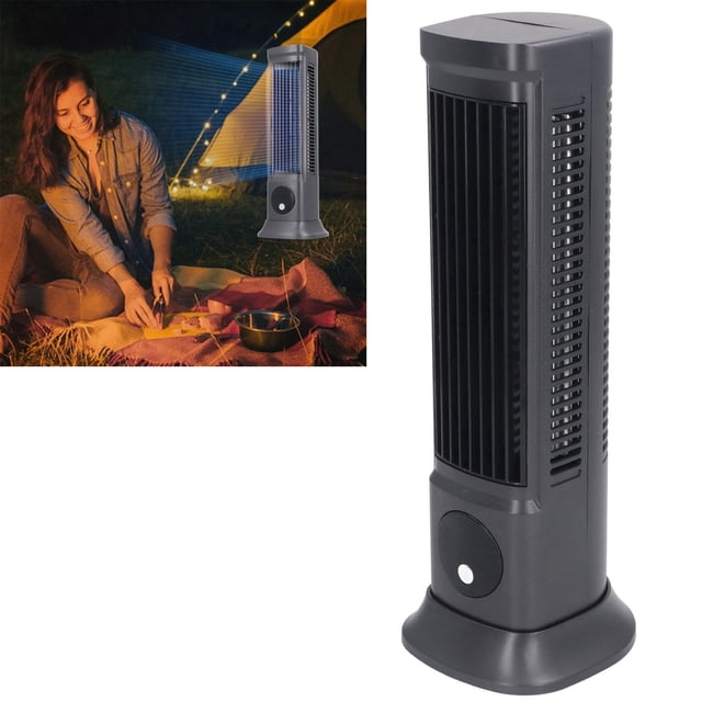 Bladeless Desk Fan, Quiet 3 Levels Adjustable Desktop Tower Fan for Bedroom for Desktop