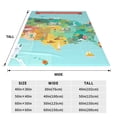 thumbnail image 3 of Fotbe USA Tourist Map Manta de Franela Acolchonada con Estampado, Súper Suave y Esponjosa, Extra Grande para Sofá, Cama, Uso Todo el Año-80"x60", 3 of 7