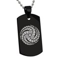 thumbnail image 1 of Stainless Steel Odera Samurai Crest Engraved Dog Tag Pendant Necklace, 1 of 1