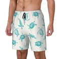 thumbnail image 2 of Uemuo Turtle Pattern Mens Swim Trunks Quick Dry Board Shorts with Mesh Lining, Stretch Beach Shorts Quick Dry No-Chafing Board Shorts-Medium, 2 of 9