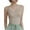 Khaki, variant on Seamless Tank Top for Women, V Neck Ribbed Crop Camisole Sleeveless Undershirt Thin Strapless Camisole Top Black L