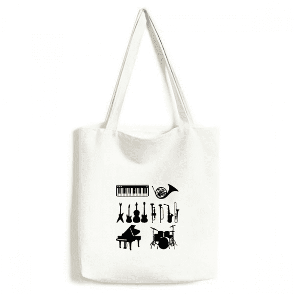Sax Classical Music Listening Combination Tote Canvas Bag Shopping Satchel Casual Handbag
