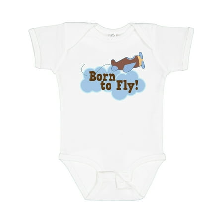 

Inktastic Airplane Future Pilot Born to Fly Gift Baby Boy Bodysuit