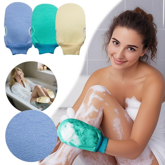 Soft Bathing Mittens for Adults & Kids - Gentle Shower Massage Gloves, Skin Care Wash Cloth for Face & Body - Hypoallergenic & Spa-Grade Exfoliation