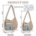 thumbnail image 2 of Bolso de mano izuzta, acolchado, grande, de nailon hinchado, para mujer, 2 of 9