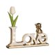 thumbnail image 2 of Letreros de palabras para decoración del hogar, adorno de mesa de cerámica, letrero de letras de bloque independiente AMOR en oro blanco, 2 of 7