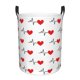 thumbnail image 1 of Fotbe Heartbeat Symbol Cesto de Ropa con Asas, Cesto Impermeable de Gran Capacidad, Bolsa de Lavado para Dormitorio, Cesto de Ropa con Ruedas y Asas-Medium, 1 of 6