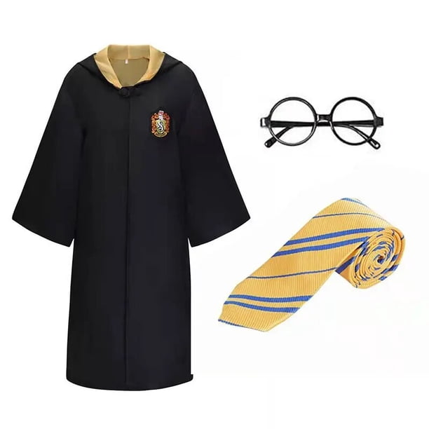 Ropa de fiesta de Harry Potter, bata mágica, traje, corbata, bufanda, varita, gafas, Godric, Cosplay, Halloween