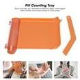 thumbnail image 4 of Pill Counting Tray Orange NonContact Clean Pills Dispenser Tray with Spatula Transparent Lid, 4 of 8