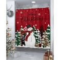 thumbnail image 4 of Red Christmas Snowman Shower Curtain, Snowflake Xmas Trees Buffalo Plaid Waterproof Washable Boho Funny Cute Shower Curtains Set for Bathroom Farmhouse Bathtubs Decor with Hook, 72"Wx72"L, 4 of 7
