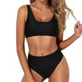 thumbnail image 2 of Women's 2 Piece Bathing Suits Soft Stretch Breathable Lightweight Comfortable Beach Swimwear Swimsuits Bikini Set, 2 of 4