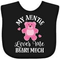 thumbnail image 3 of Inktastic My Auntie Loves Me Girls Bear Girls Baby Bib, 3 of 4