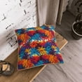 thumbnail image 5 of KLL Colorful Hawaii Palms Decorative Throw Pillow Covers Velvet Soft for Couch Sofa Bedroom Living Room Outdoor (No pillow core)- 18"x18", 5 of 5